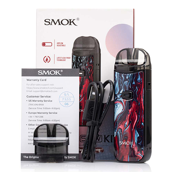Smok Nord 50W Open Pod Kit – Black Red Marbling