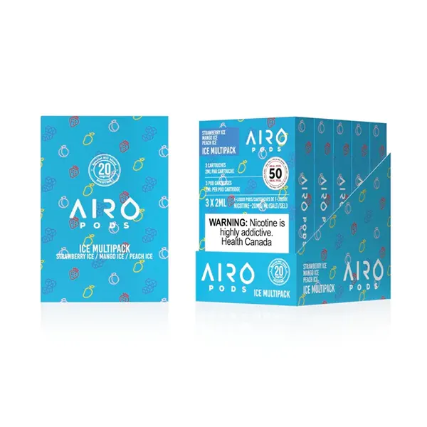 AIRO PODS BOLD 50 – STLTH compatible – Ice Multipack (Strawberry/mango/peach)